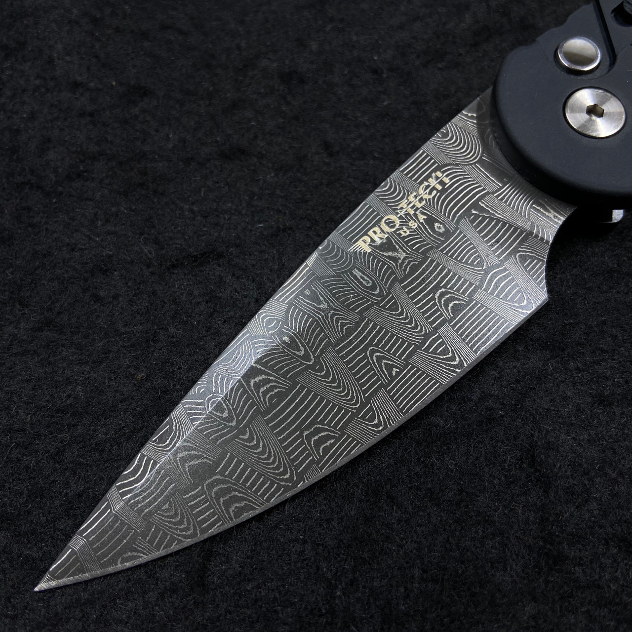 Pro-Tech TR-5 Devin Thomas Stainless Basketwevae Damascus Fish
