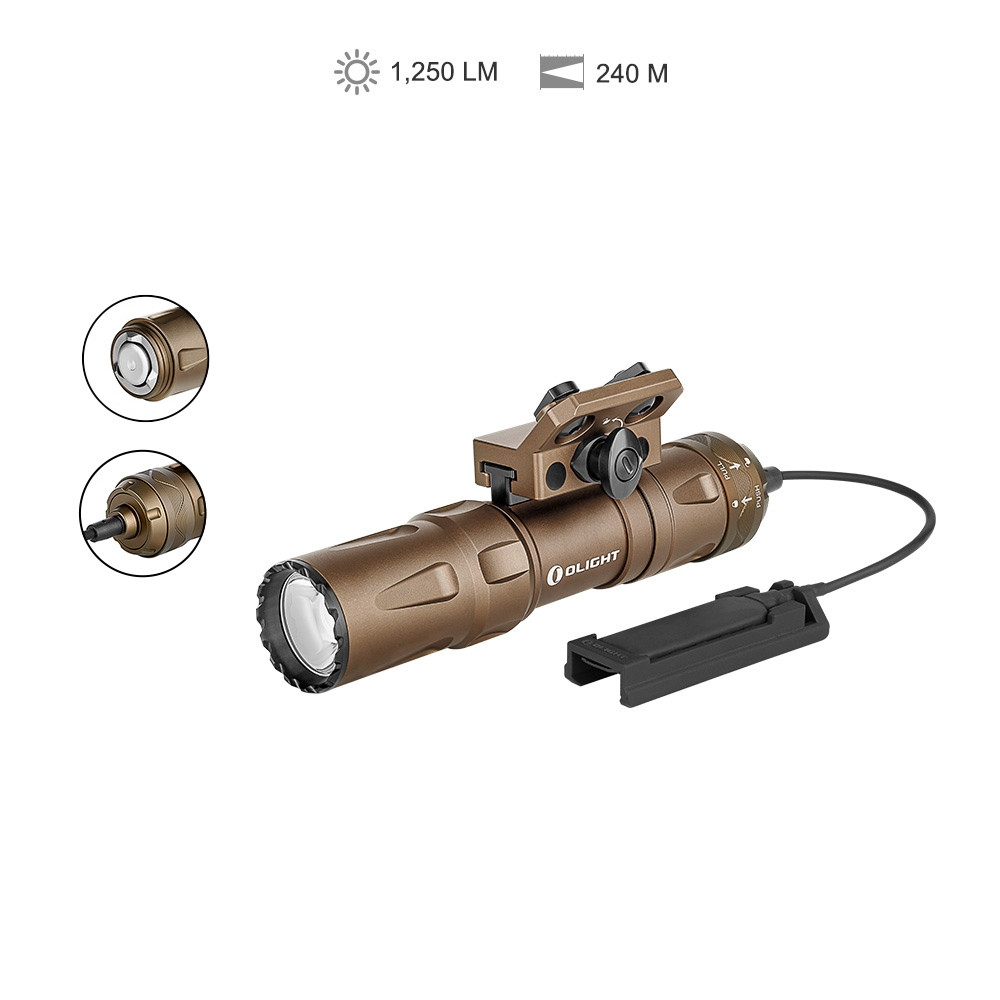 Olight Odin Mini Desert Tan 1250 Lumen Tactical Rail Light - Way
