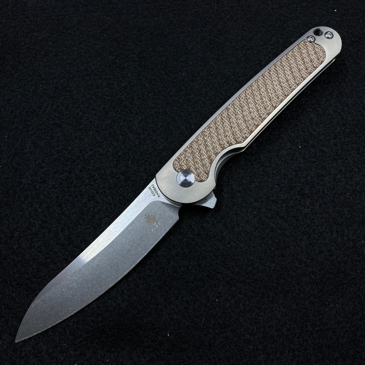 Kizer Clutch Frame Lock Knife Brown Micarta (3.39