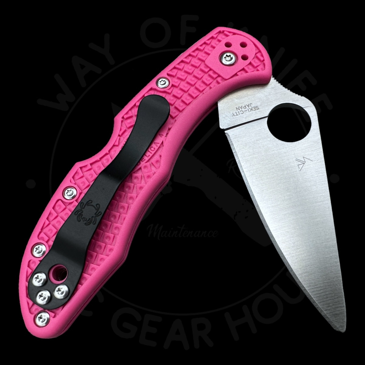 Spyderco Delica 4 Lightweight Lockback Knife Pink FRN (2.88
