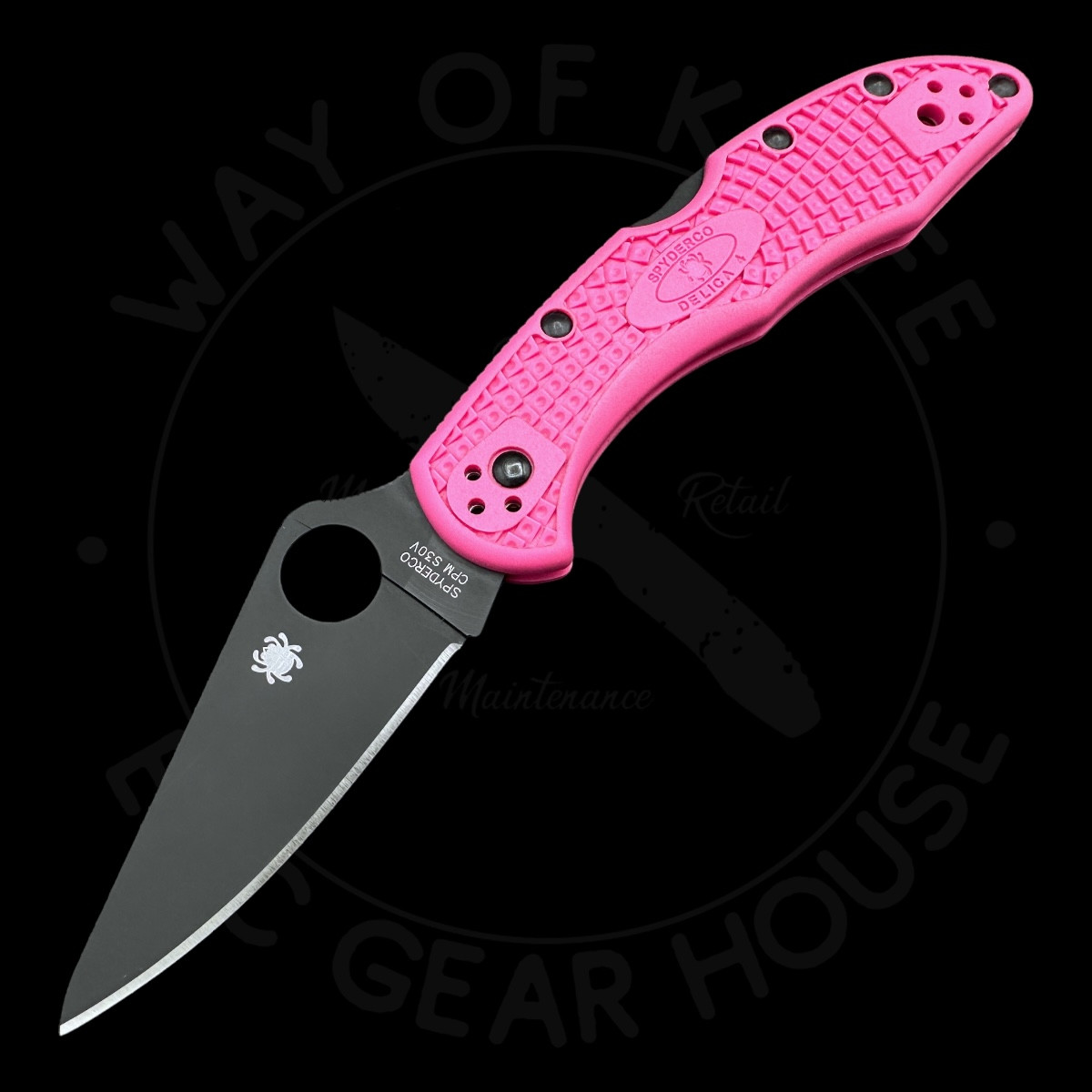 Spyderco Delica 4 Pink FRN Pink Heals S30V (2.56 Black) - Way Of 