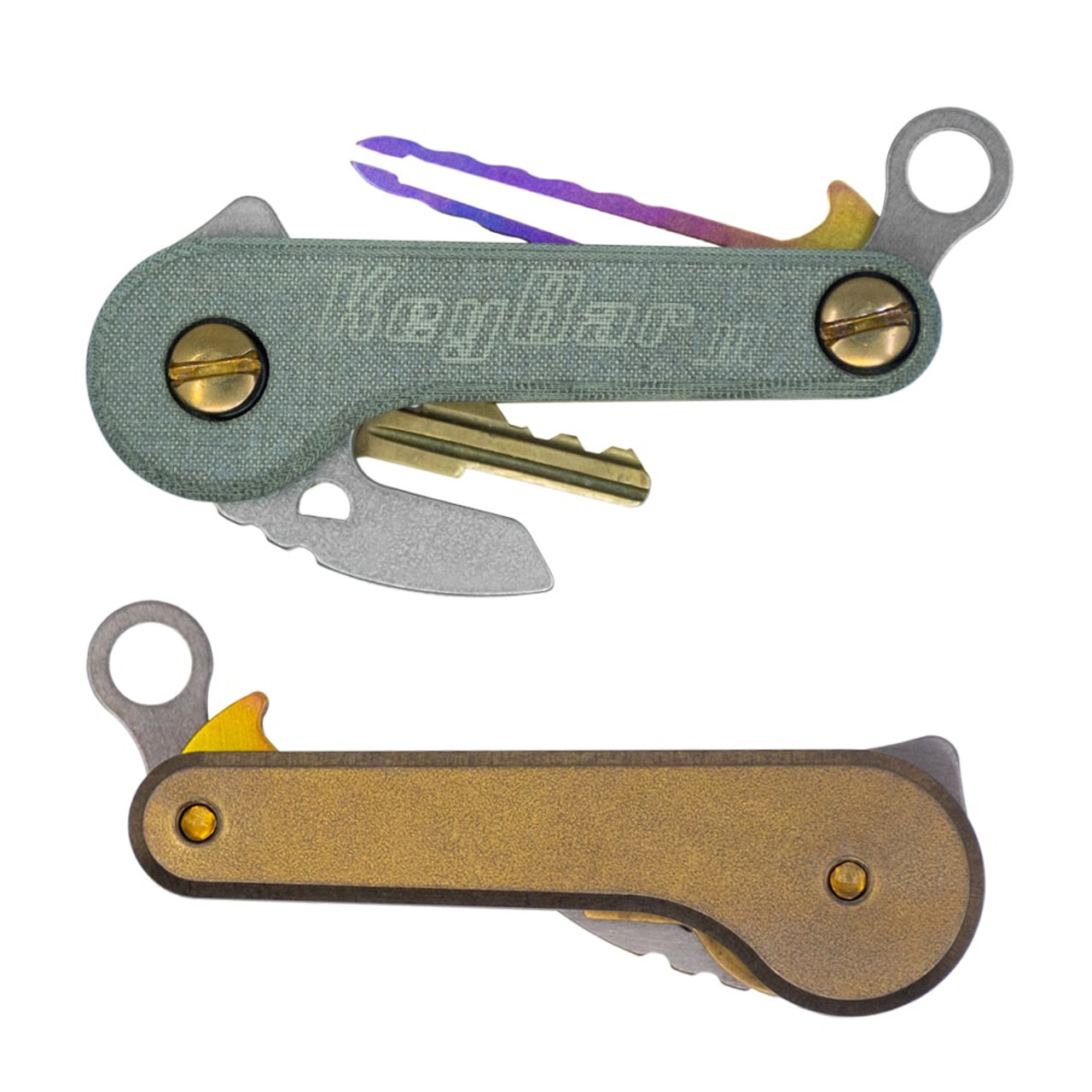 Keybar Jr Green Micarta/Bronze Titanium - Way Of Knife & EDC Gear