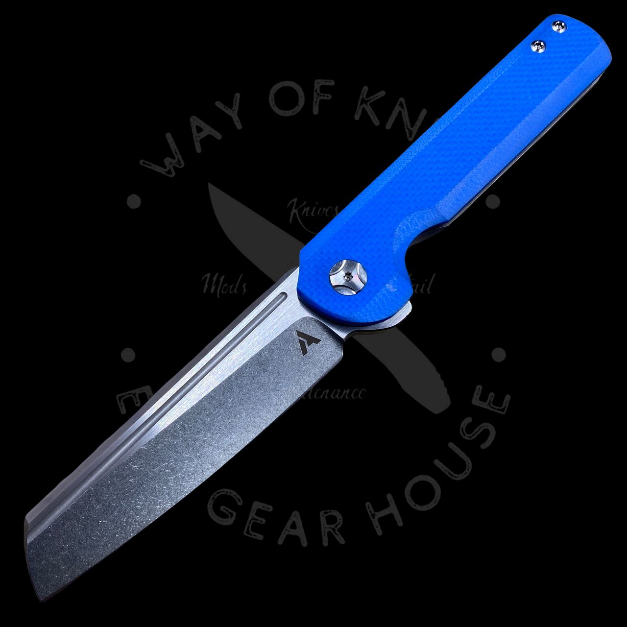 Arcform Slimfoot Ti Frame Lock Blue G-10 Flipper (3.5in Two
