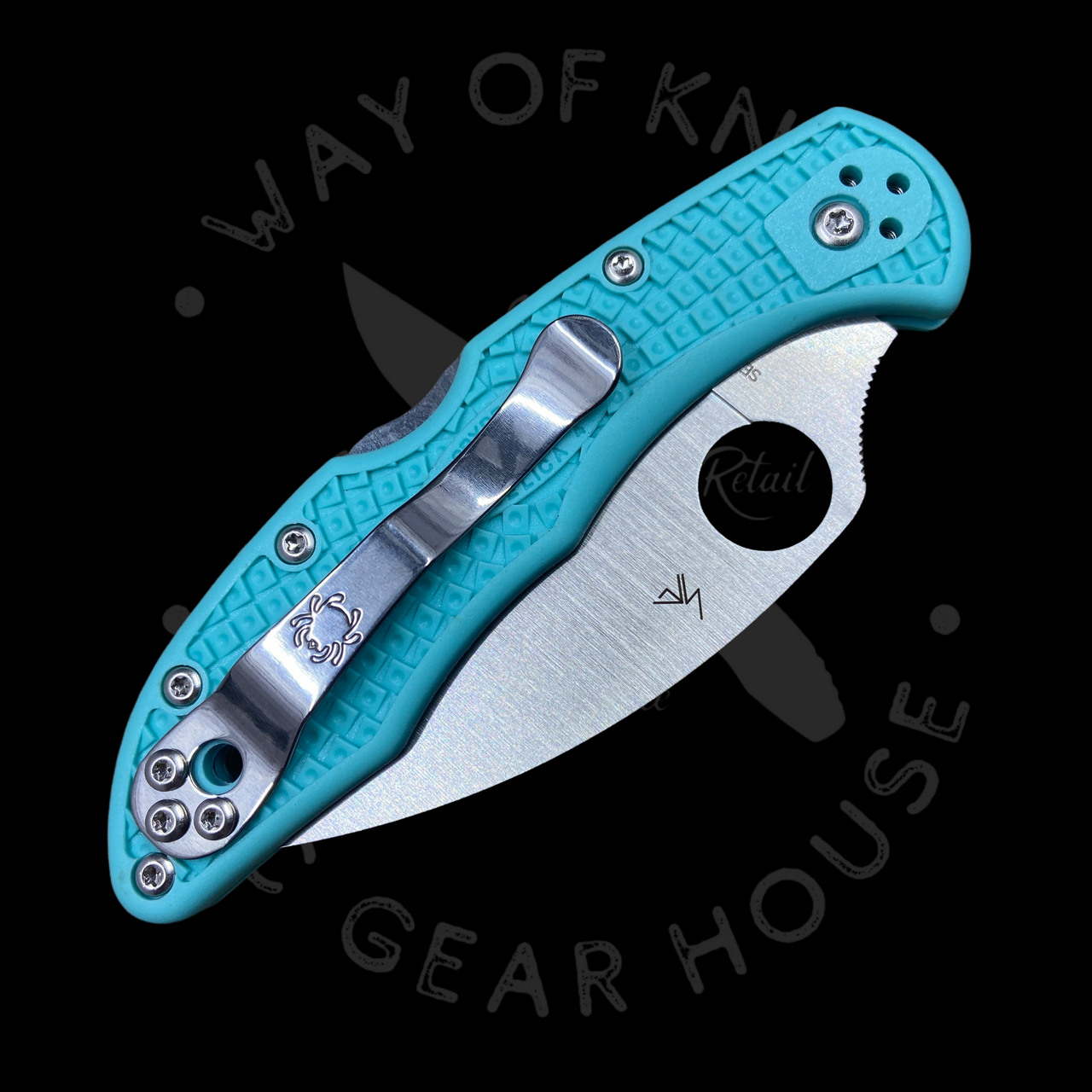 Spyderco C Critter Kitch Knife Blue (3.4 Satin) - Blade HQ