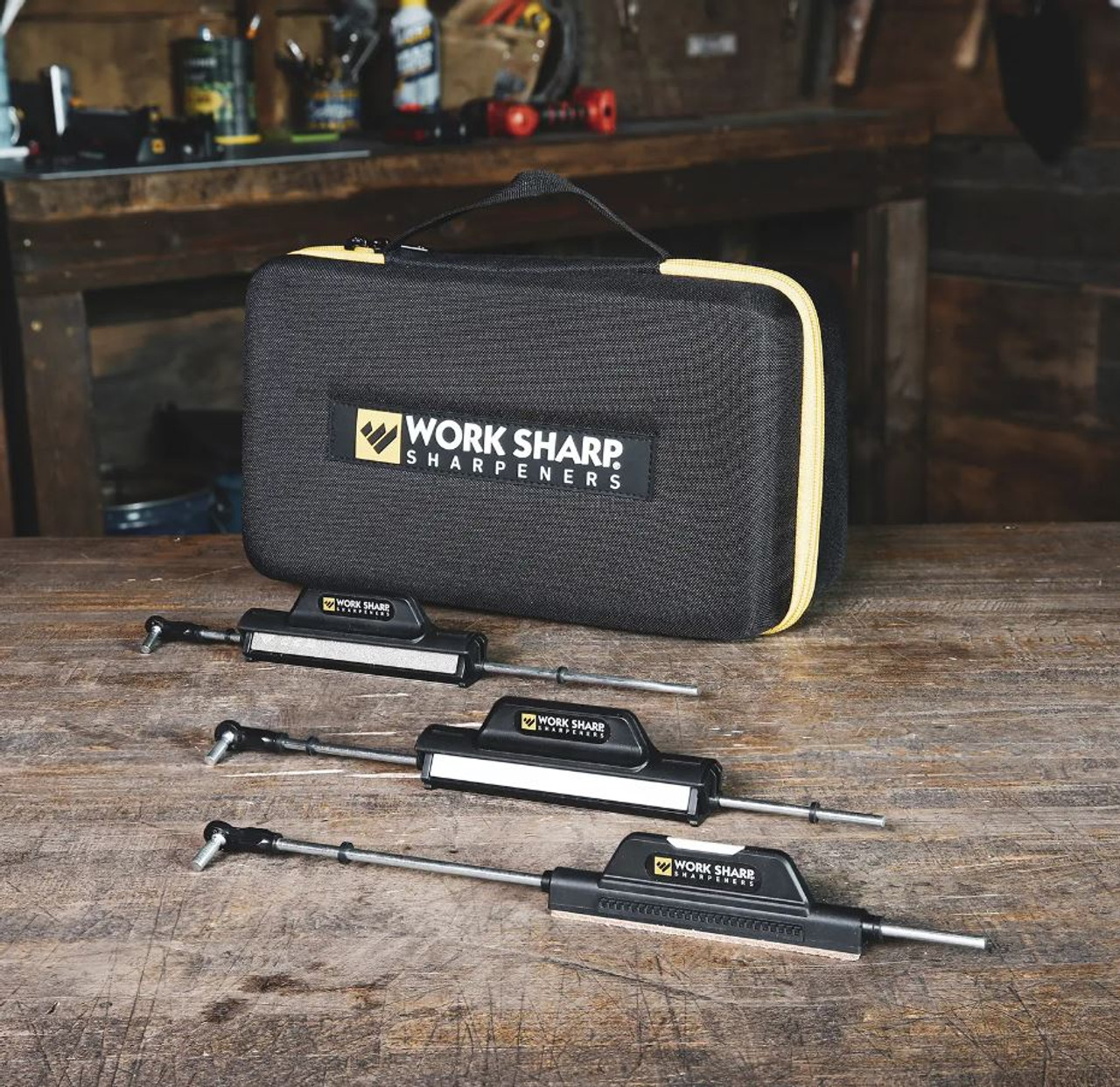 Work Sharp Precision Adjust Knife Sharpener with Tri-Brasive
