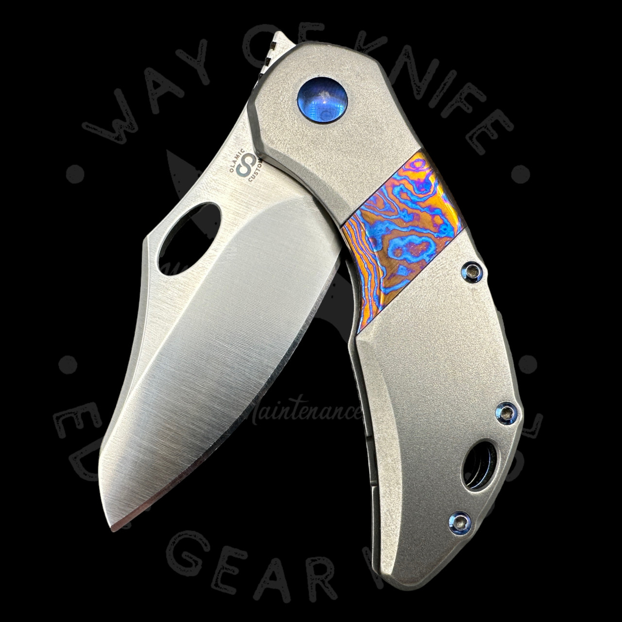 Pre Owned* Olamic Cutlery Busker Semper Frame Lock Blasted Ti