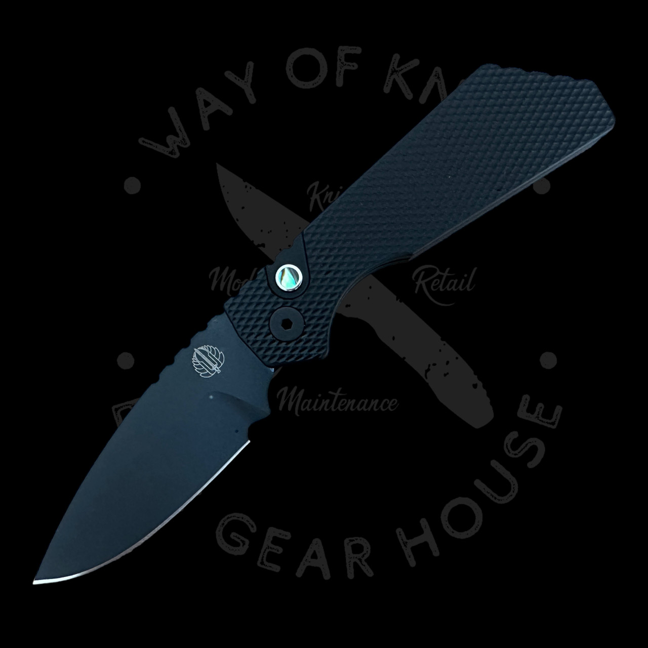 Pro-Tech Knives Strider PT Plus Black Textured Aluminum Auto