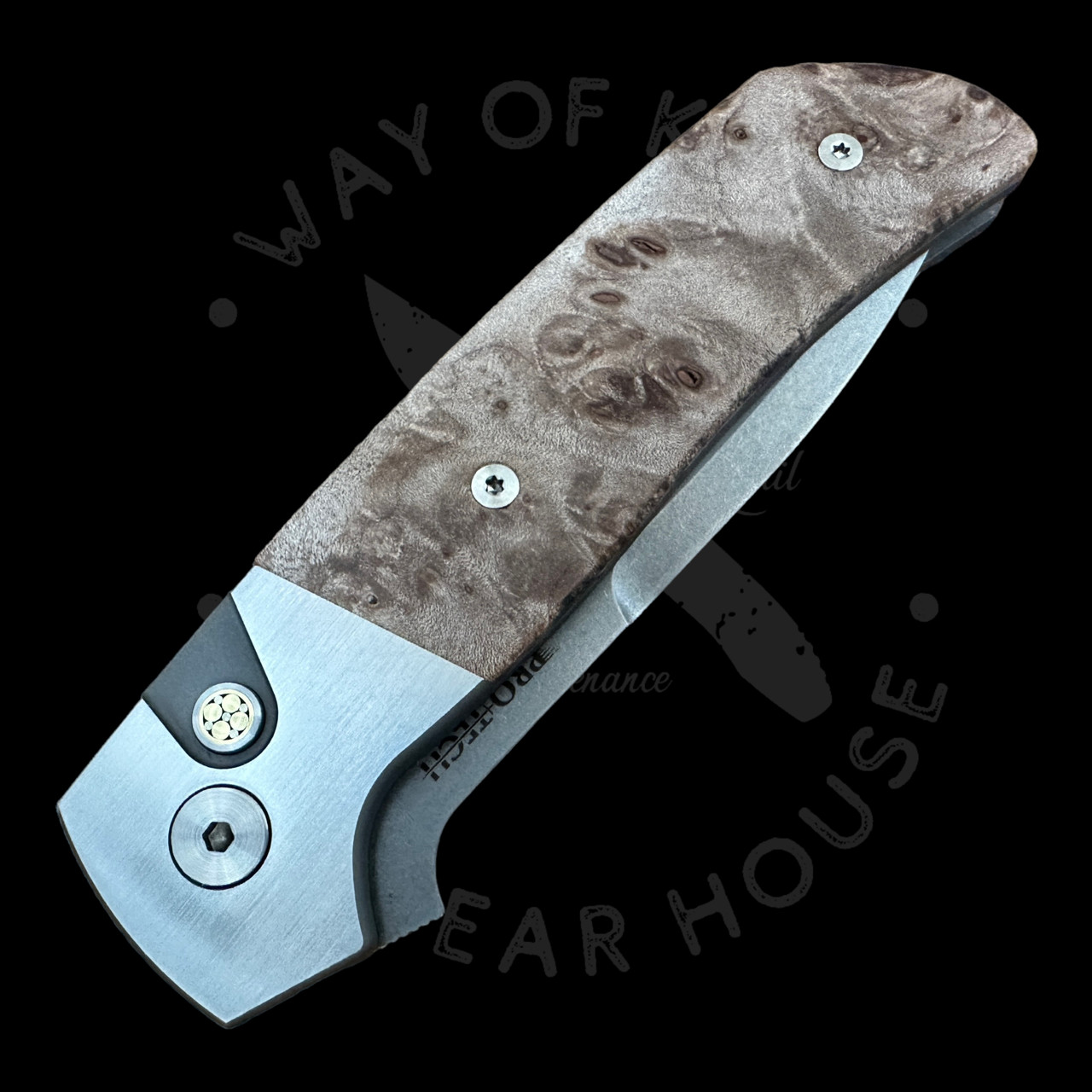 thearth×bgo×trunkzero ミル上手 床上手さん Pro-Tech Terzuola ATCF Auto Stainless Steel Maple Burl (3.5” SW
