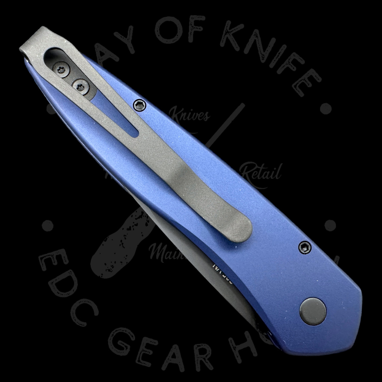 Pro-Tech Newport Midnight Blue Ivory Micarta Inlay S35VN (3