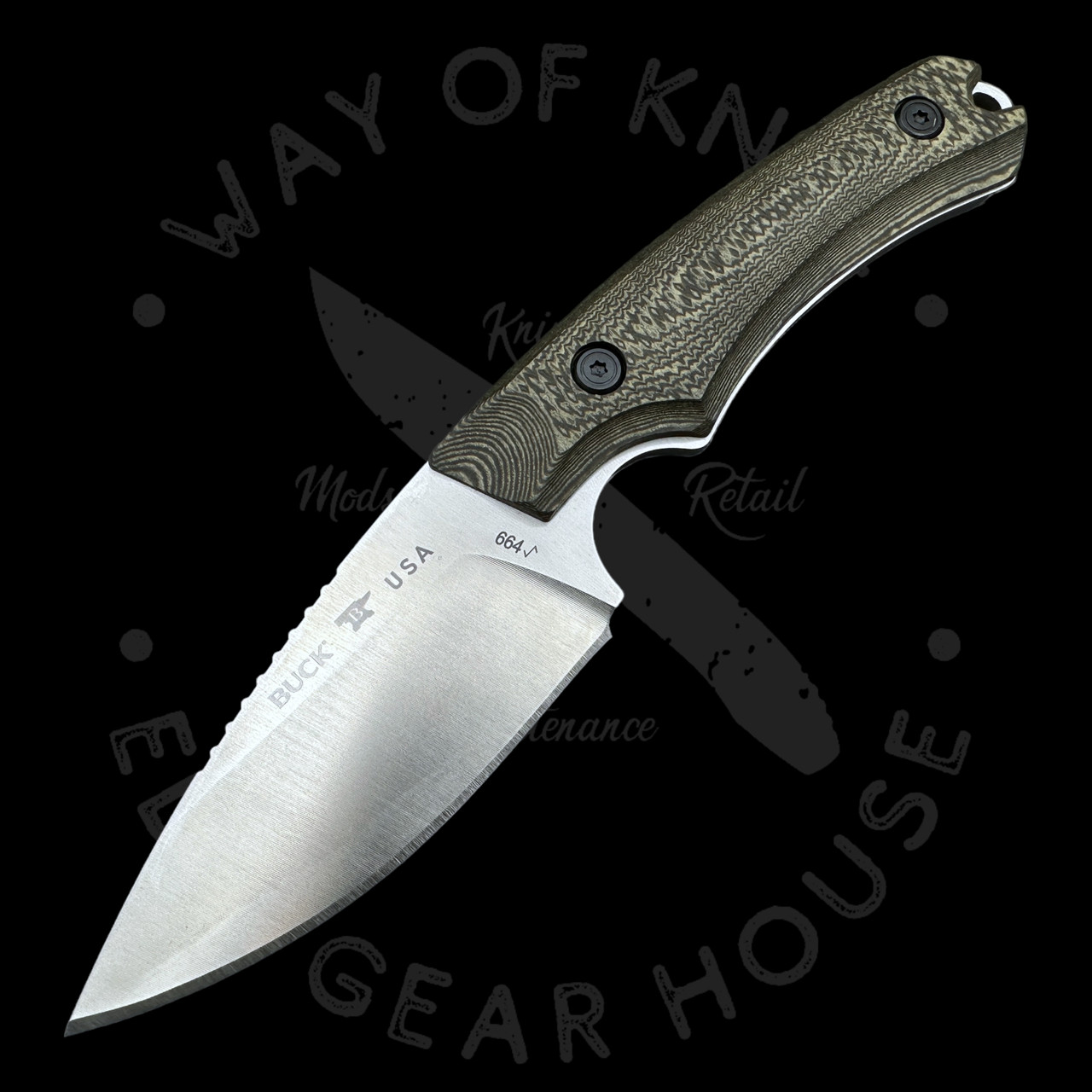 Buck 664 Alpha Hunter Fixed Blade Knife Richlite (3.6