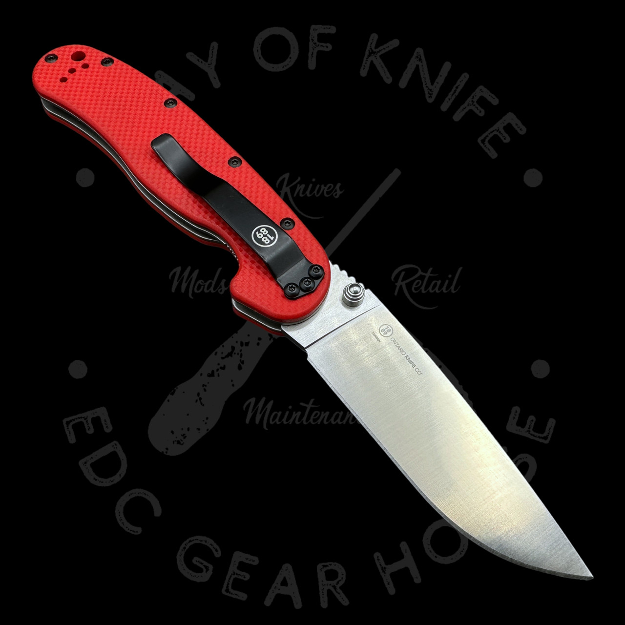 Ontario Rat Model 1 S35VN Knife G-10 Red (3.5