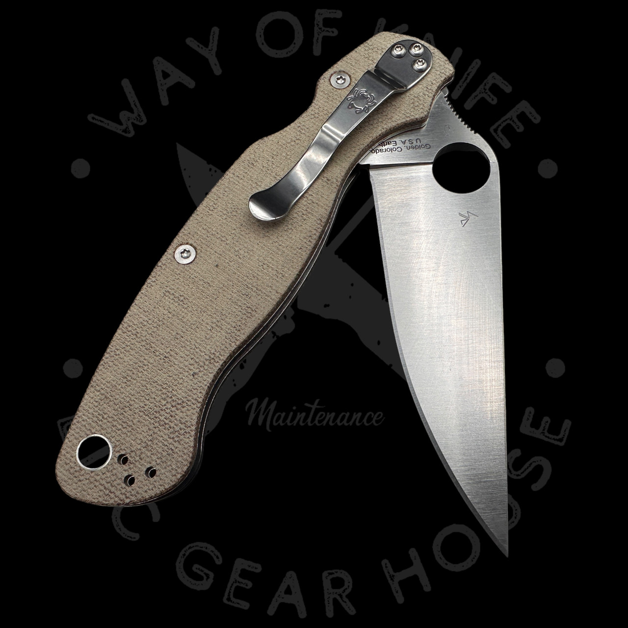 Spyderco Military 2 Brown Micarta CPM Cru-Wear (3.47