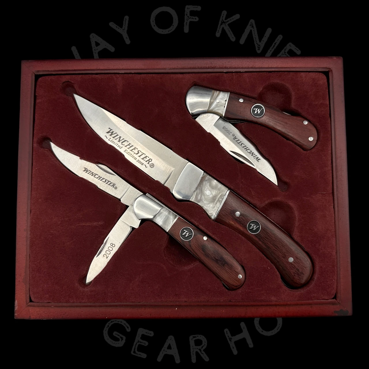Pre Owned* Winchester 2008 Limited Edition 3 Piece Knife Set Wood 