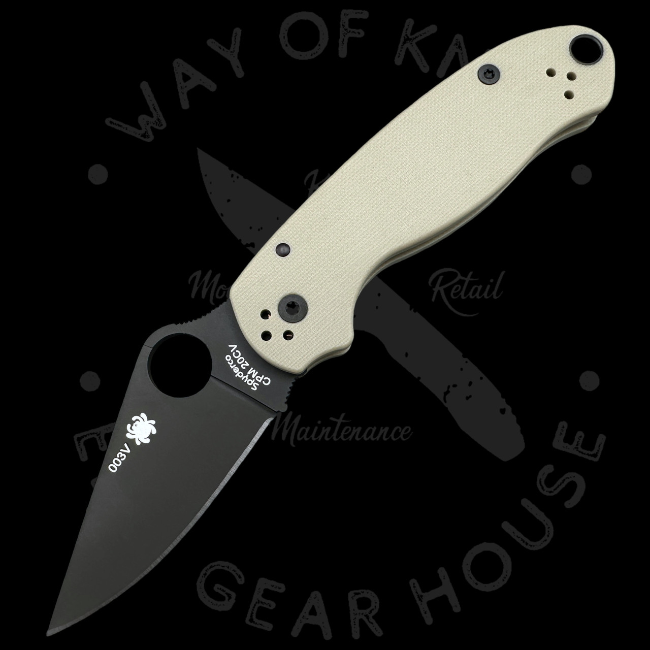 Pre Owned* 003 Spyderco Para 3 Tan G-10 20CV (2.92