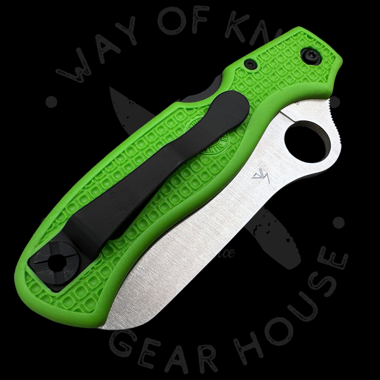 Pre Owned* 003 Spyderco Atlantic Salt Green FRN Spyderedge LC200N