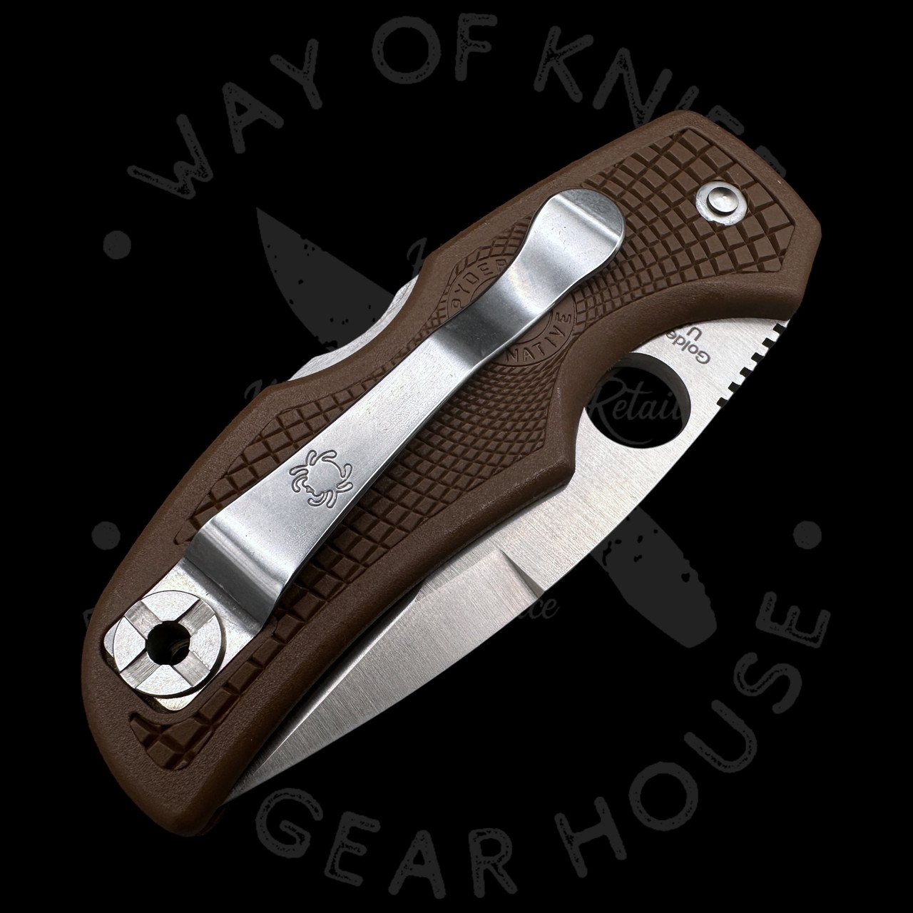 Pre Owned* 003 Spyderco Native Lightweight Brown FRN Spearpoint