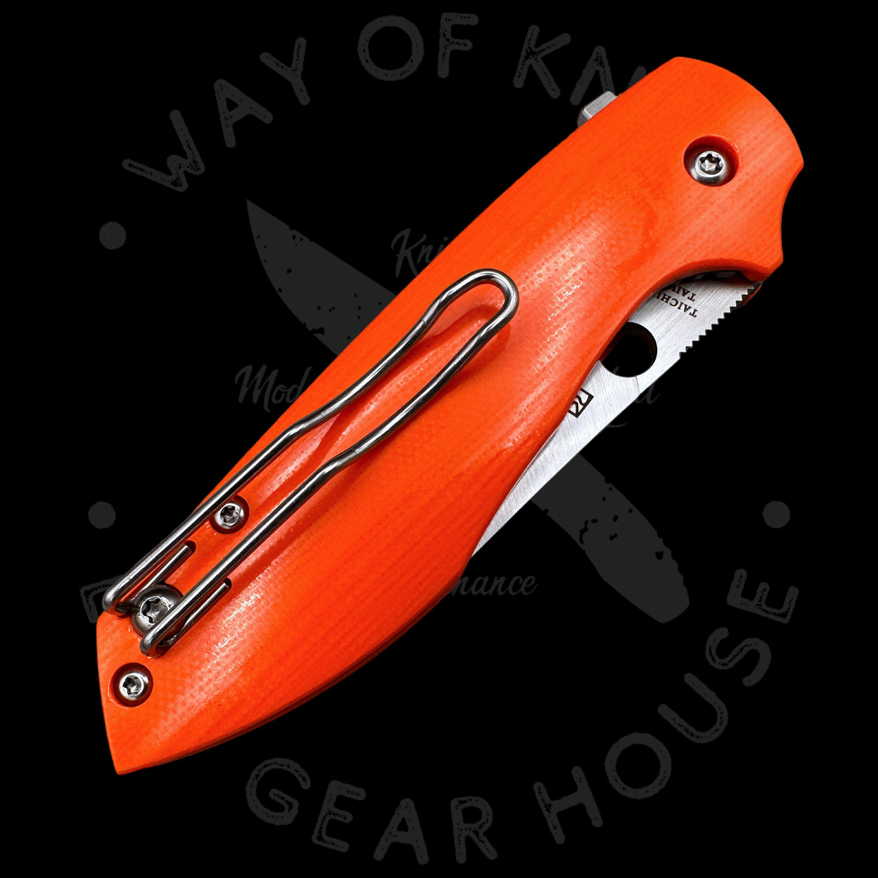 Pre Owned* 003 Spyderco Positron Brad Southard Polished Orange G