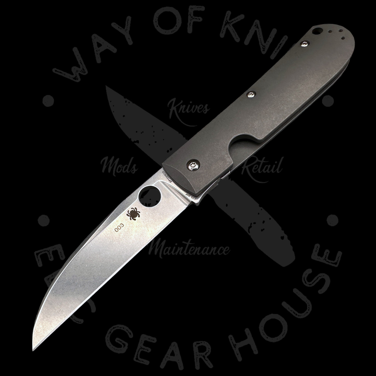 Pre Owned* 003 Spyderco Swayback Titanium Framelock CTS XHP (3.55