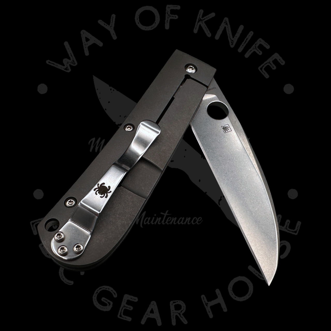 Pre Owned* 003 Spyderco Swayback Titanium Framelock CTS XHP (3.55