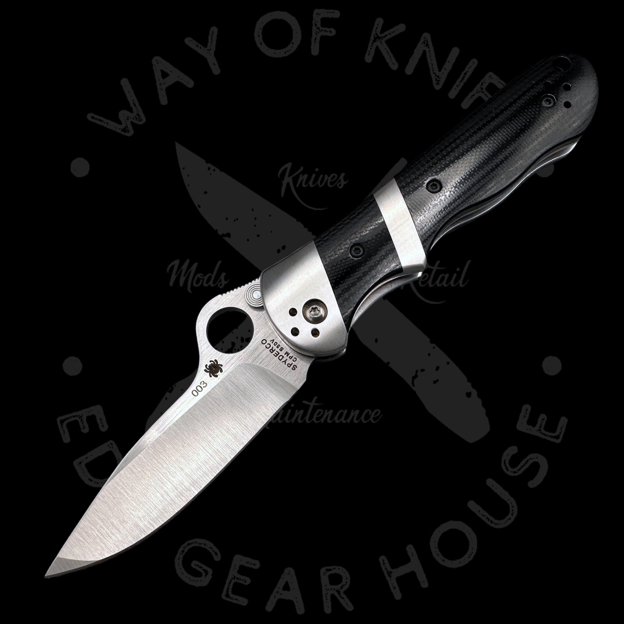 Pre Owned* 003 Spyderco Lil' Sub-hilt Black G-10 S30V (3.20