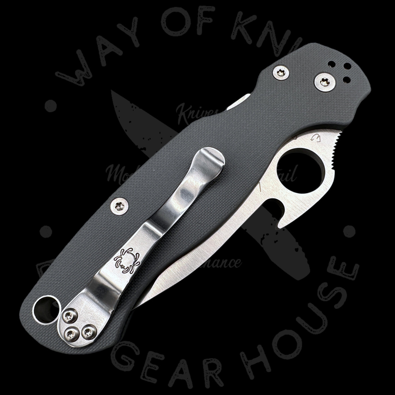Pre Owned* 003 Spyderco Paramilitary 2 Gray G-10 Emerson Opener