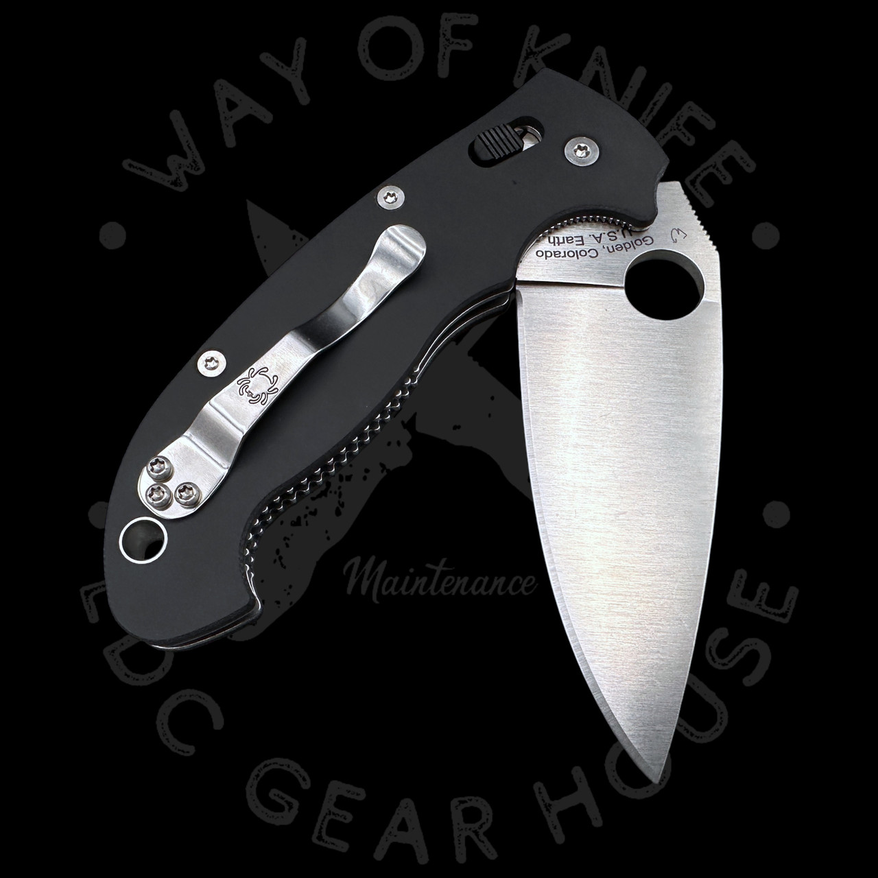 Pre Owned* 003 Spyderco Manix 2 XL Smooth Black G-10 CPM Cruwear