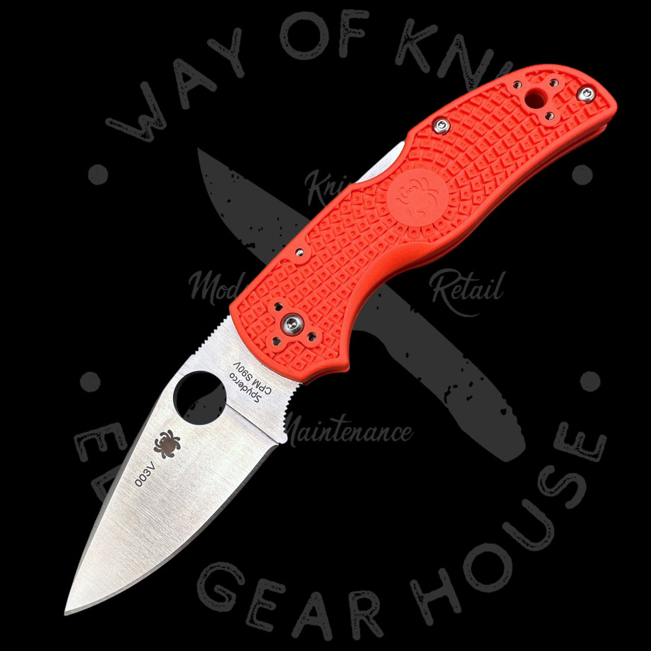オリカラ REPLY Marcoccino リプライ マルコチーノ 変り目 特販 Pre Owned* 003 Spyderco Native 5 Orange FRN S90V (2.95