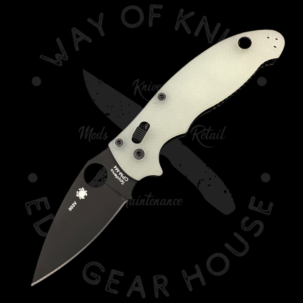 Pre Owned* 003 Spyderco Manix 2 Natural G-10 M4 (3.37