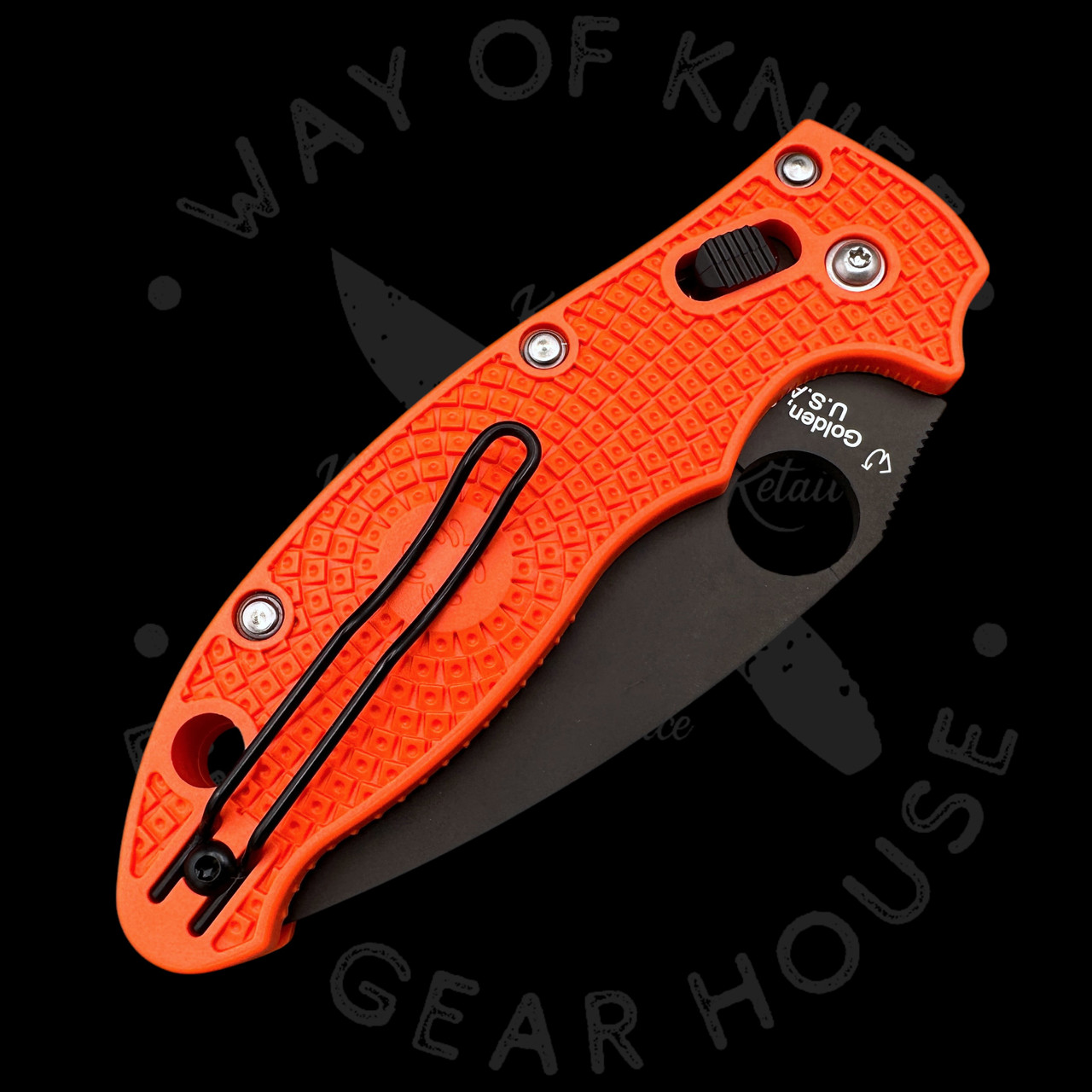 Pre Owned* 003 Spyderco Manix 2 Orange FRN S90V (3.37