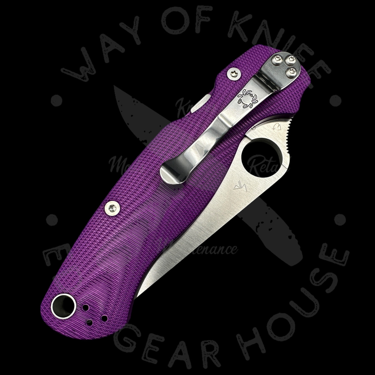 Pre Owned* 003 Collectors Club Spyderco Paramilitary 2 Purple