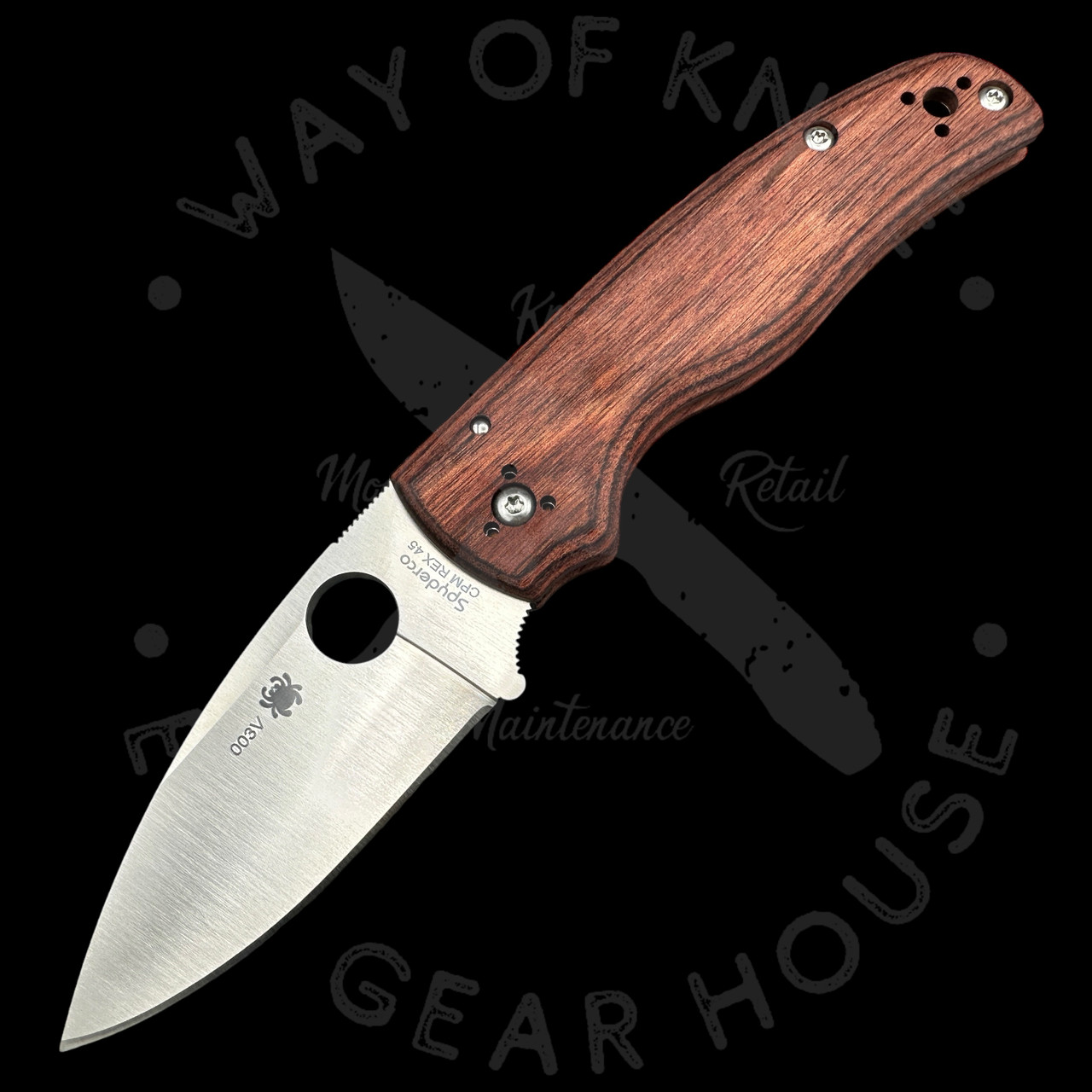 Pre Owned* 003 Collectors Club Spyderco Shaman Rosewood Rex 45