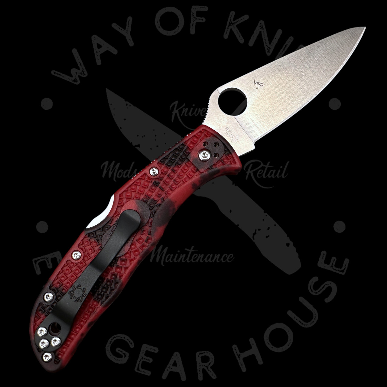 Pre Owned* 003 Spyderco Endela Zome Black/Red 20CV (3.41
