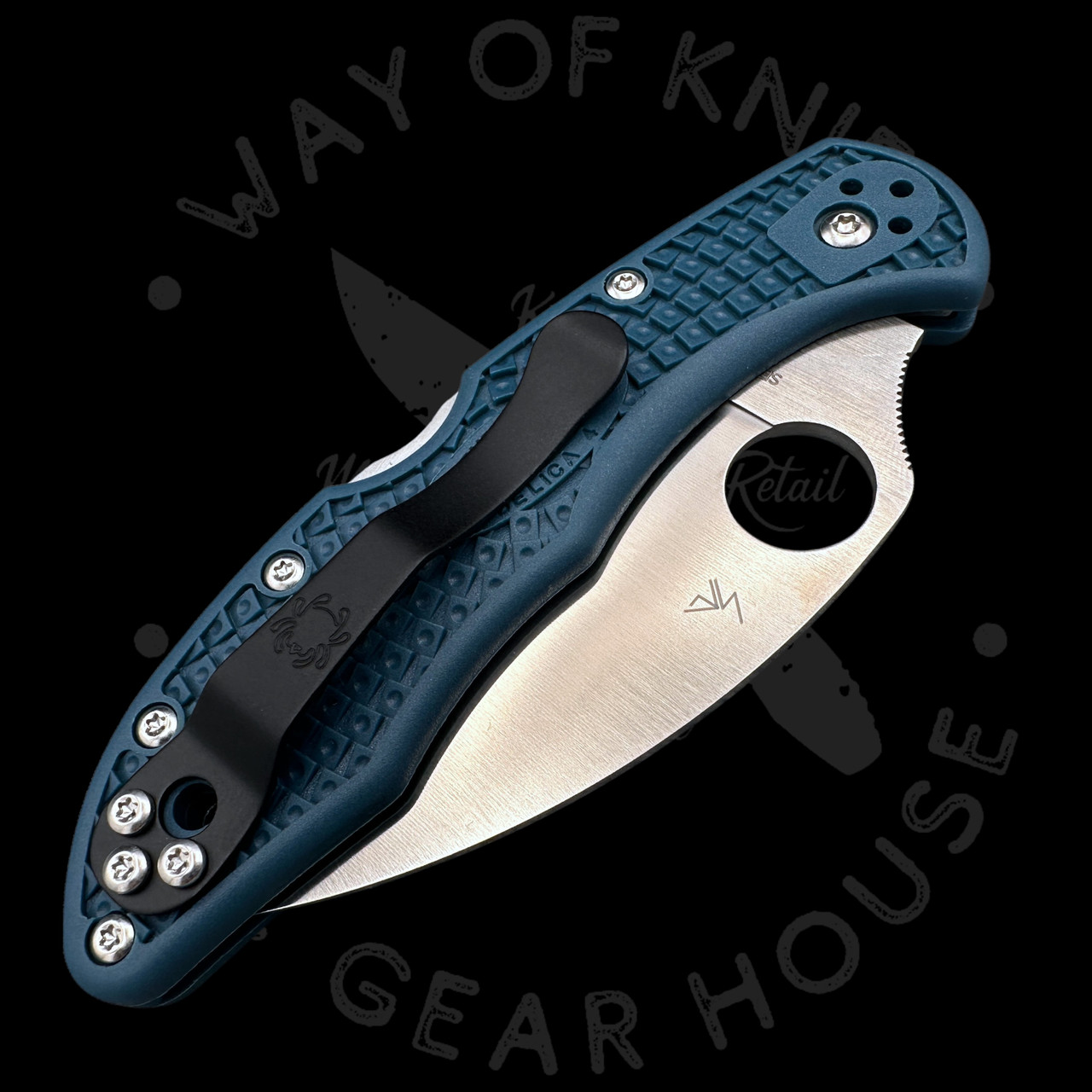 Pre Owned* 003 Spyderco Delica Wharncliffe Blue FRN K390 (2.87