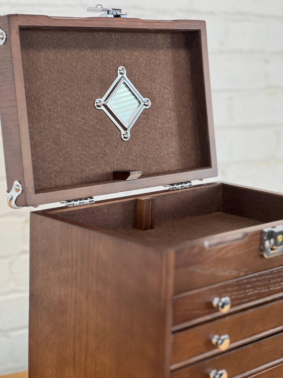 Gerstner GI‑T16 Dark Oak 6‑Drawer Collector's Chest — Premium