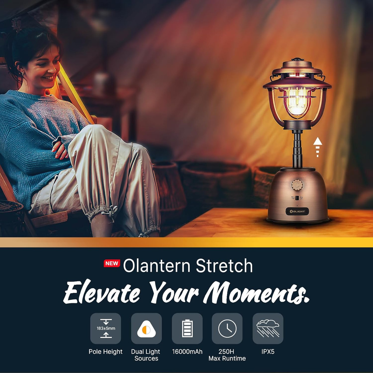 Olight Lantern Stretch 500ルーメン キャンプ用ランタン 楽天市場】OLIGHT(オーライト) Olantern Stretch 充電式 500