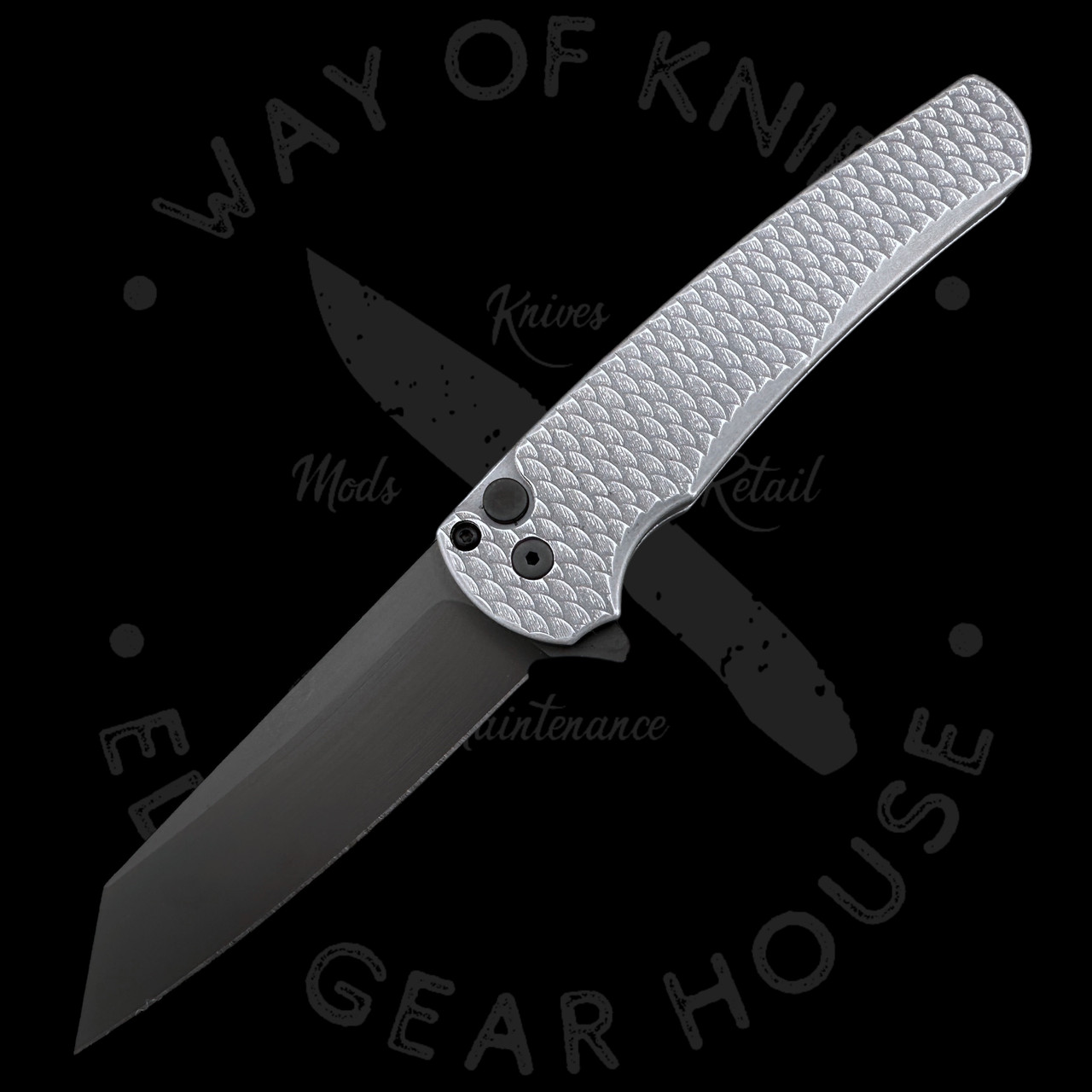 Pro-Tech Malibu Flipper Reverse Tanto Battleworn Grey Dragon Scale