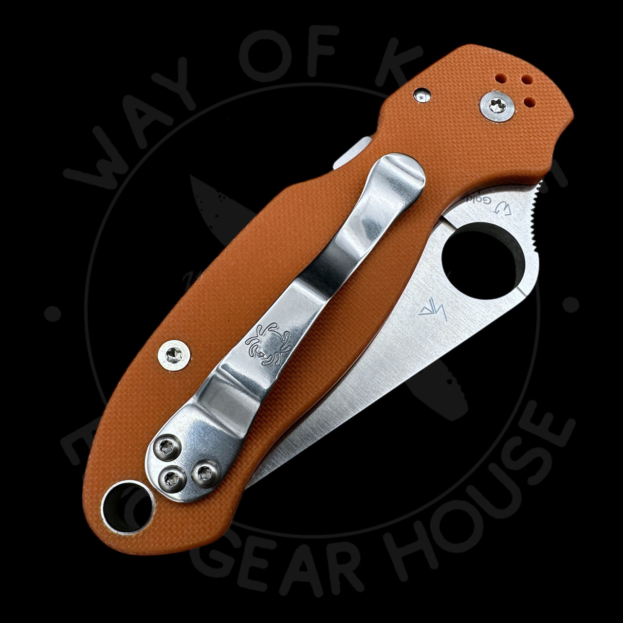 Pre Owned* 003 Spyderco Para 3 Burnt Orange G10 Sprint Run CPM-REX