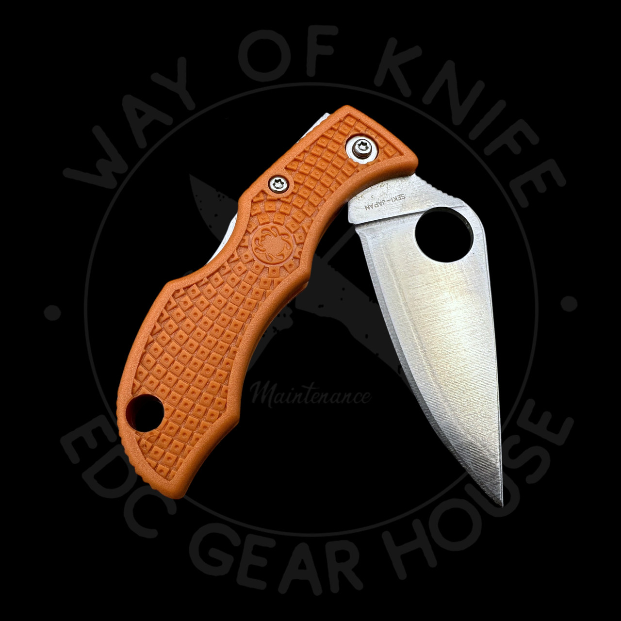 Pre Owned* Spyderco Ladybug 3 Burnt Orange FRN Lockback HAP40