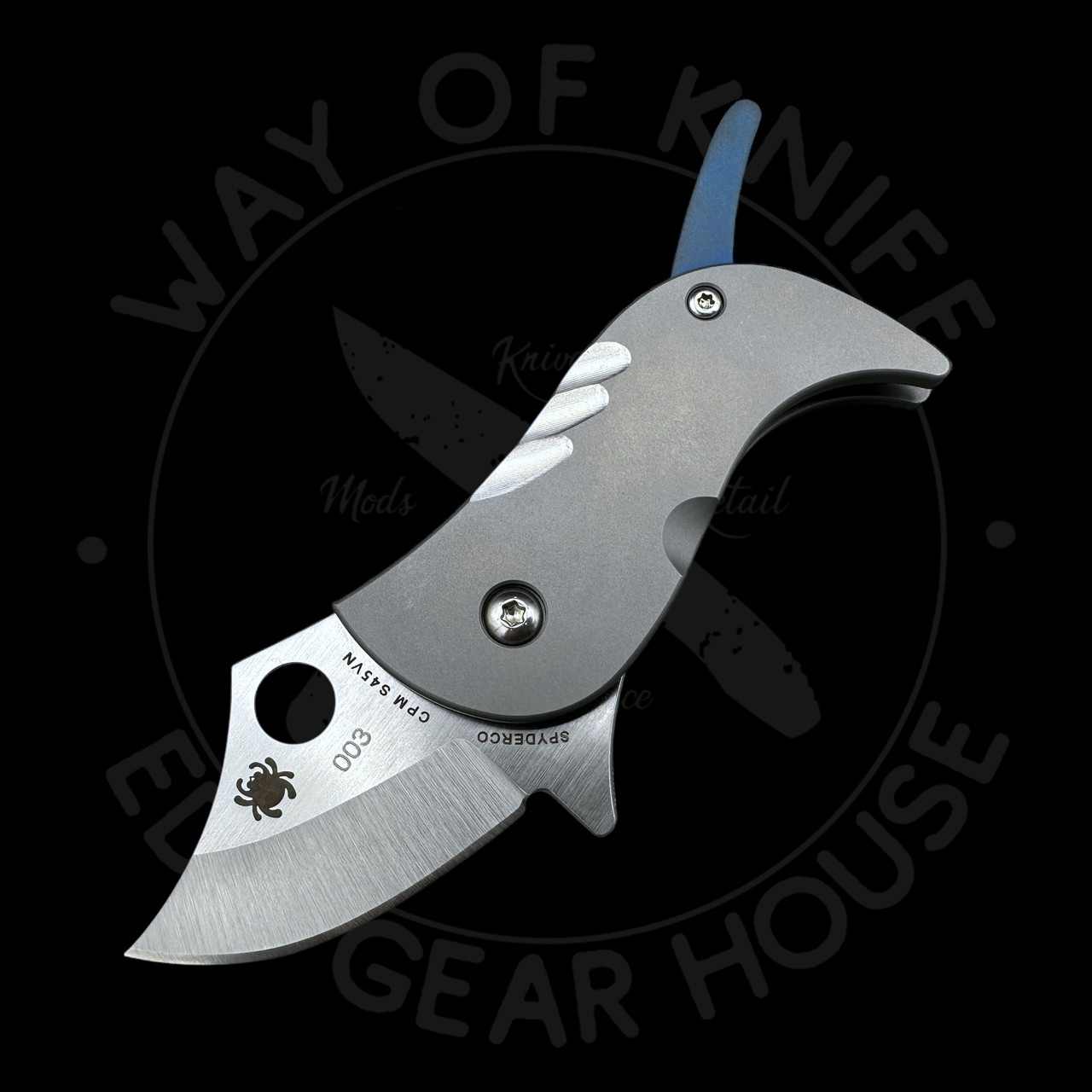 Pre Owned* 003 Spyderco Pochi Titanium Framelock S45VN (1.58