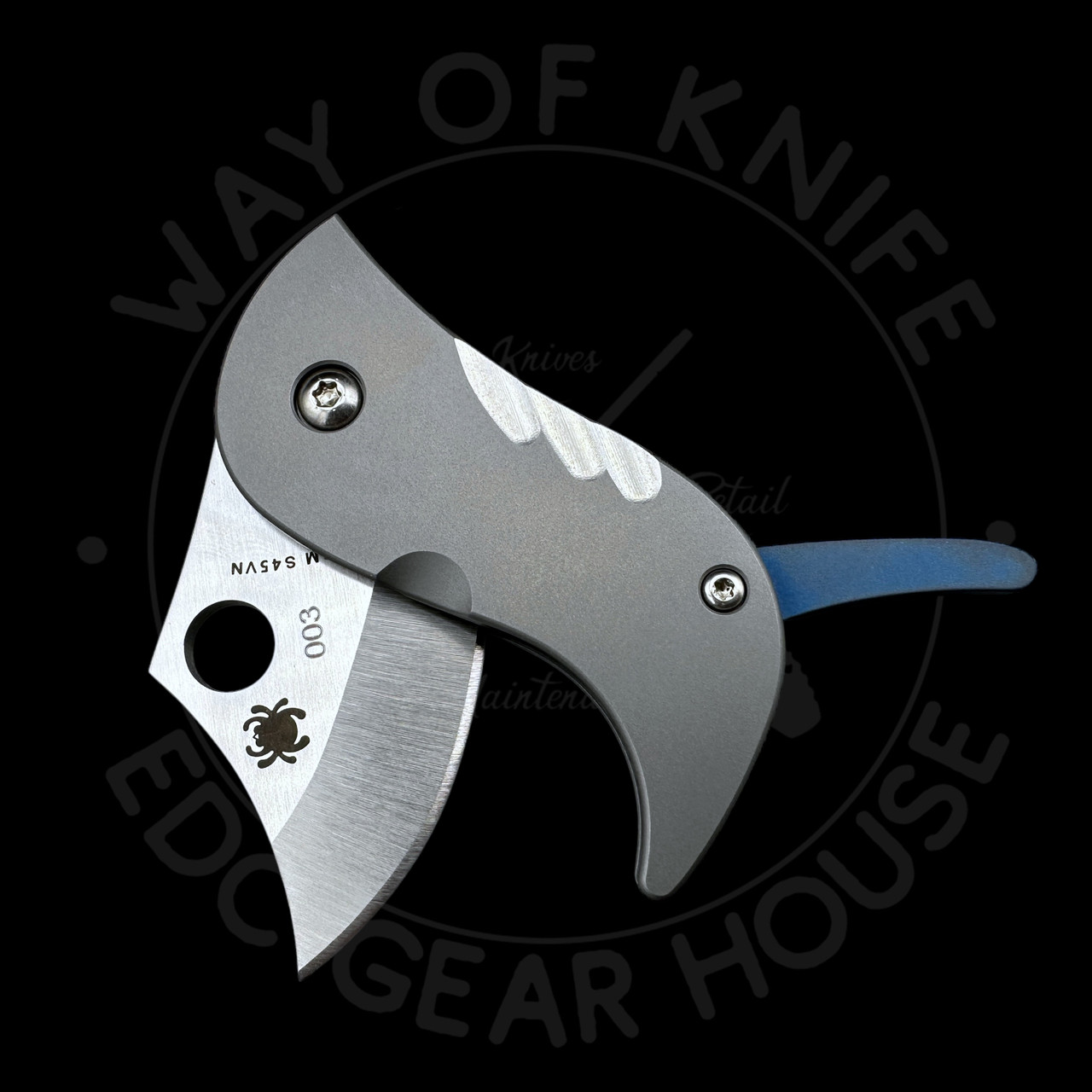 Pre Owned* 003 Spyderco Pochi Titanium Framelock S45VN (1.58