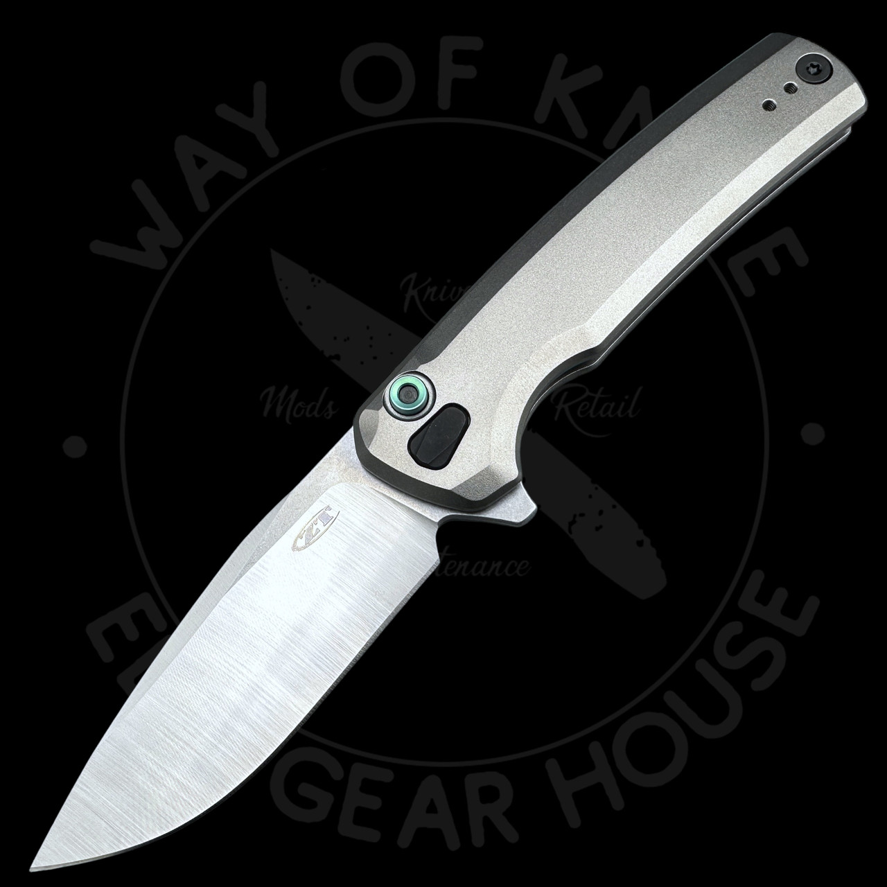 ノッチ Zero Tolerance Button Lock Knife Gray Titanium (3.25