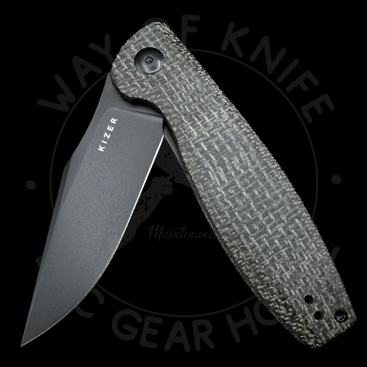 Pre Owned* Kizer Crocodile Nitro-V blade Micarta Handles - Way Of