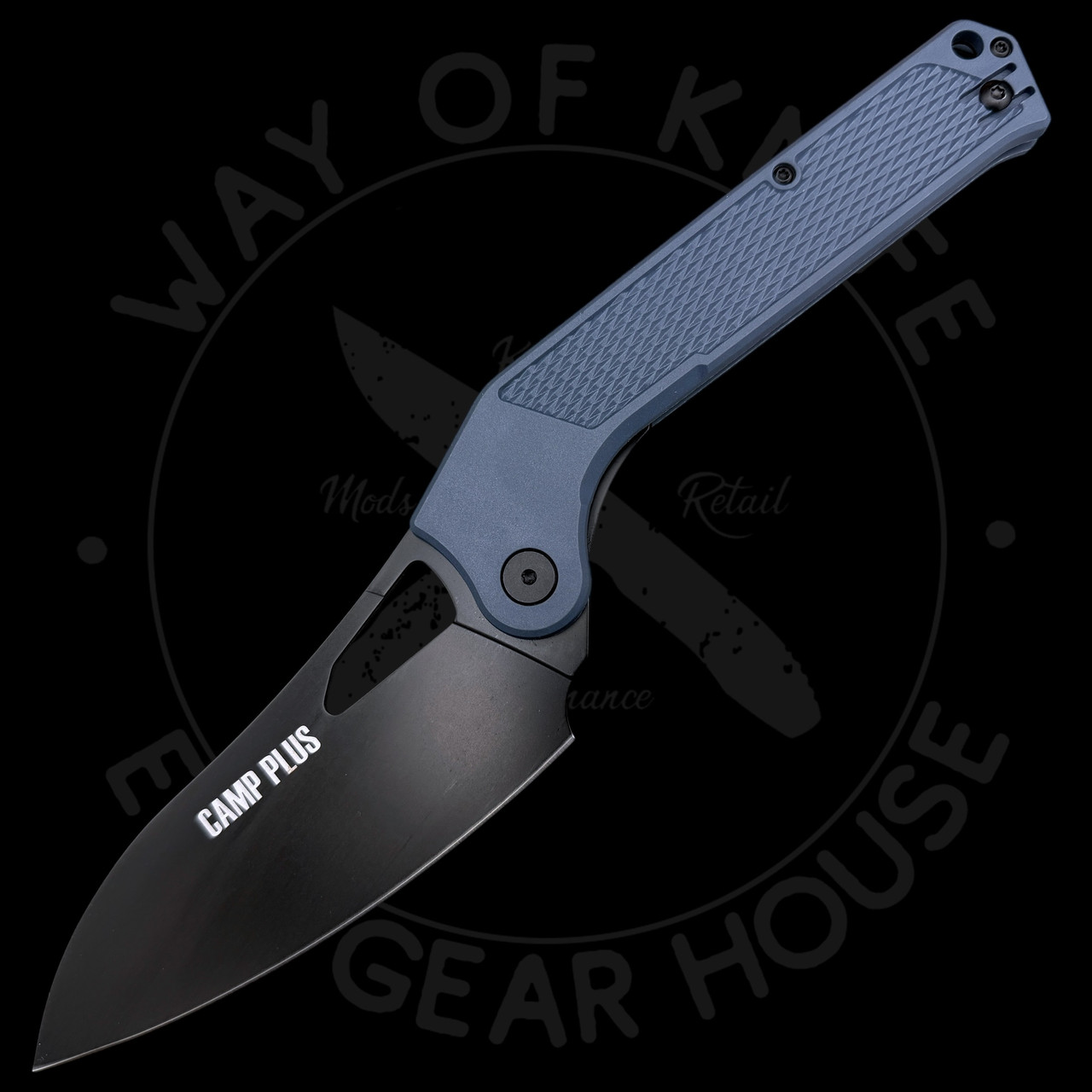 ノンノ Ontario Camp Plus EDC Folding Knife Gray GFN Handle Black Cleaver