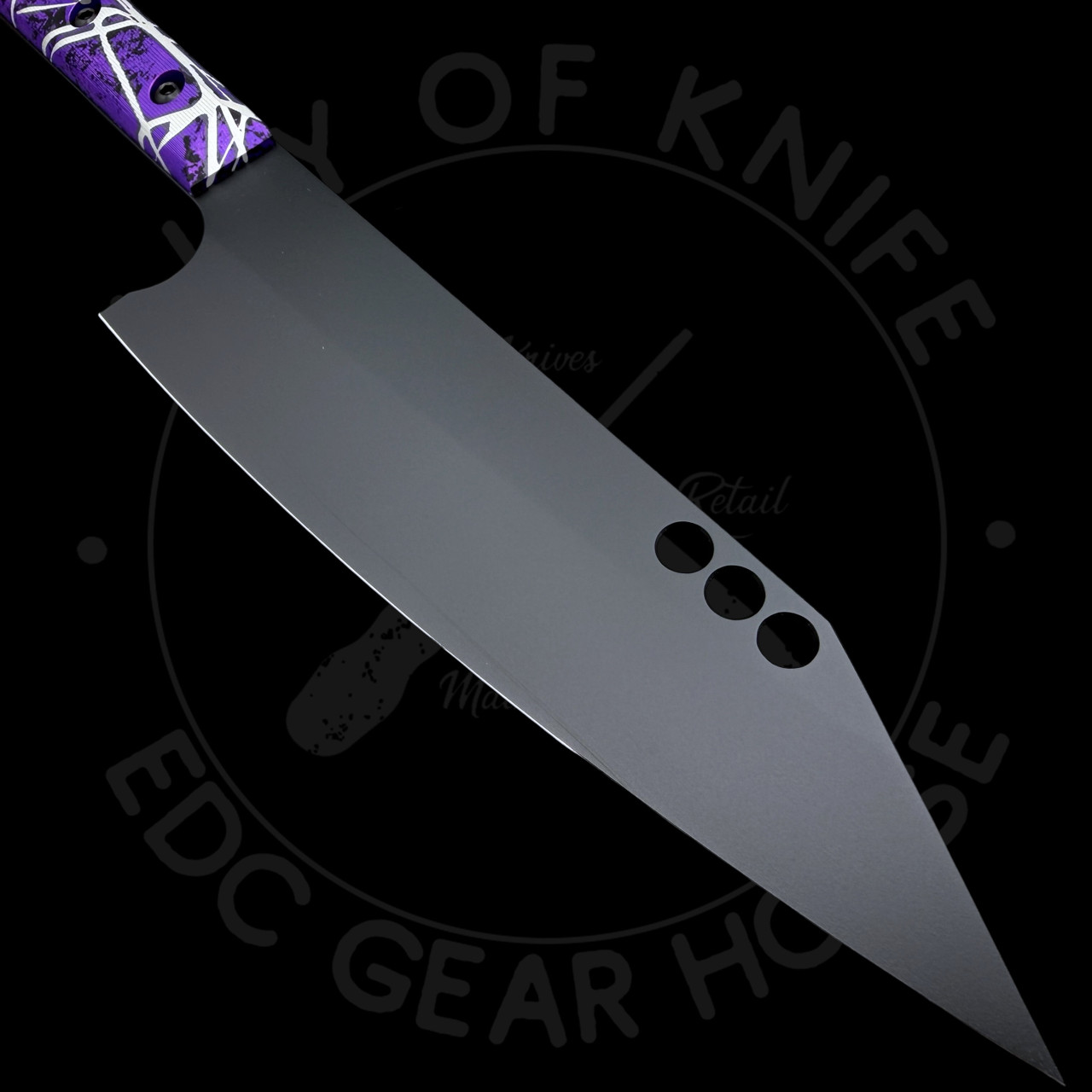 Vandal Blades Custom Series Chef Knife #55 Plum Krazy Purp Black