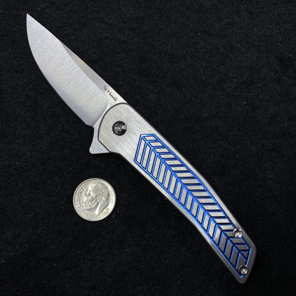 Alliance Designs Hammond Scout Titanium Flipper Knife Blue (2.25" Satin)