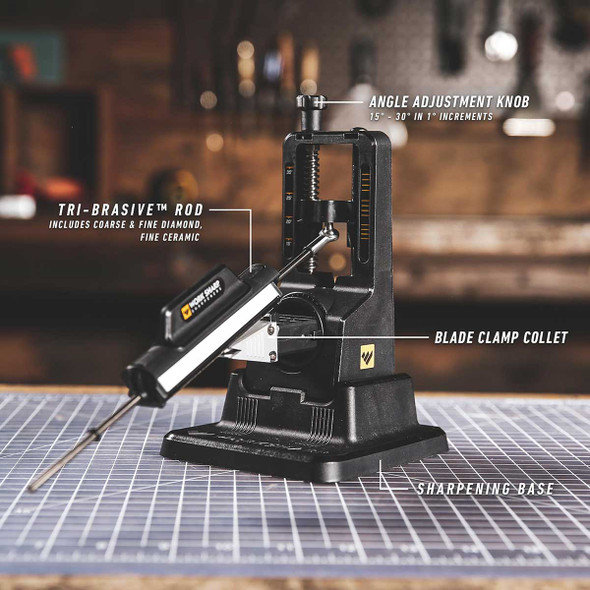 Work Sharp Precision Adjust Knife Sharpener W/ Tri-brasive Stone Work Sharp Precision Adjust Knife Sharpener W/ Tri-brasive Stone