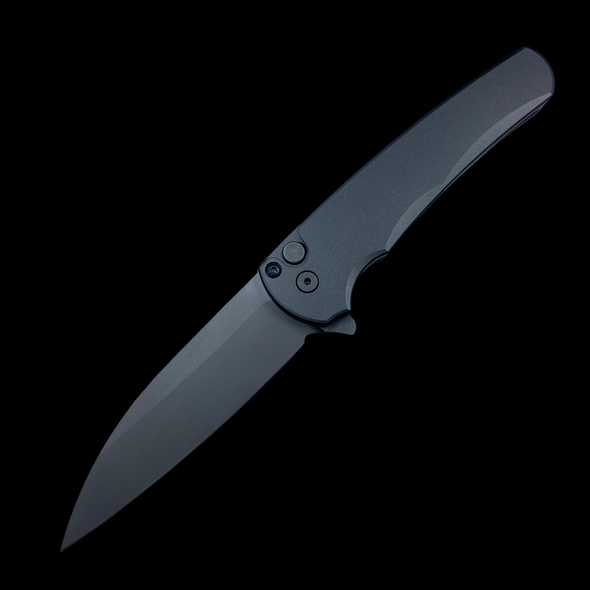 Pro-Tech Malibu Black DLC Wharncliffe Blade Flipper