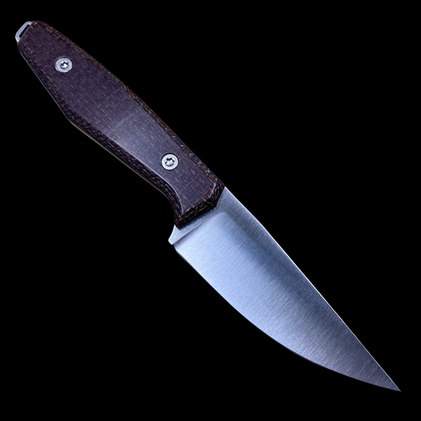 Boker Daily Knives AK1 Drop Point Fixed Blade Knife Brown Micarta (3" Satin)