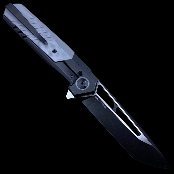 WE Knife Co. Arsenal Frame Lock Knife Black Titanium/Gray G-10 (3.5" Two Tone)