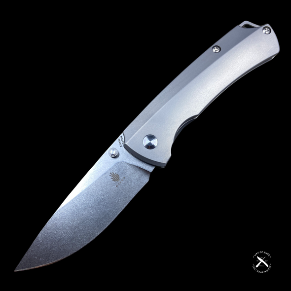 Kizer Uli Hennicke T1 Frame Lock Knife Titanium (3.2" Stonewash)